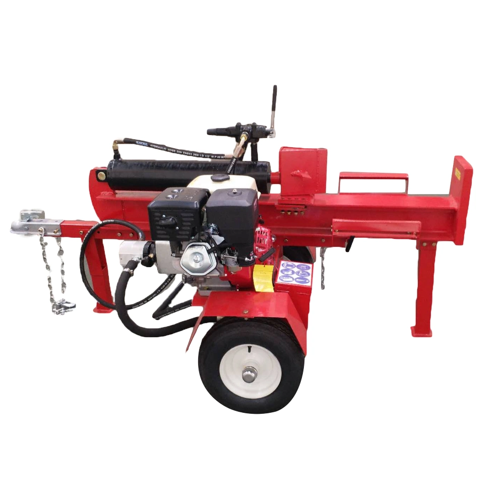 27t 15HP Gasoline Engine Ce Approved Hydraulic 4-Way Wedge Log Splitter